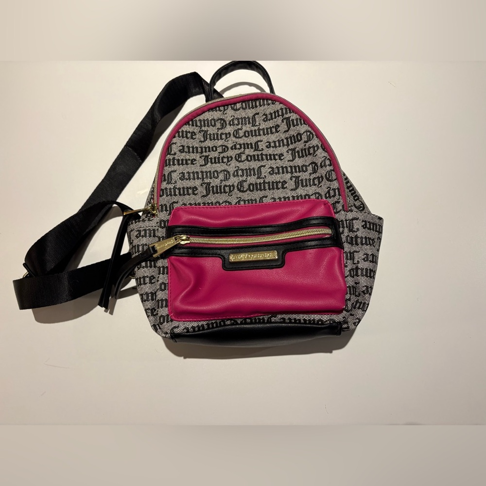 Juicy Couture Grey and Pink Backpack